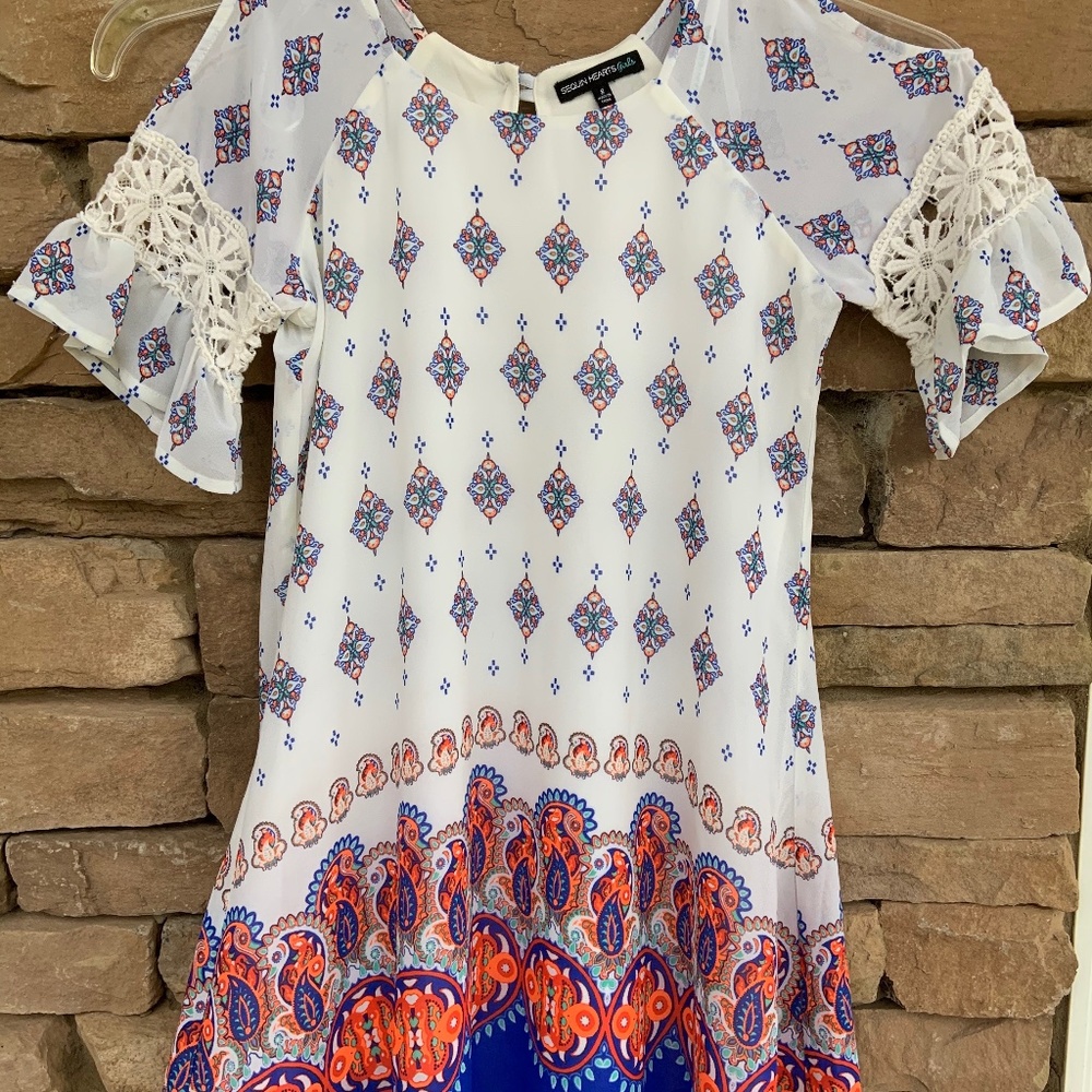 girls size 8 sequin hearts dress